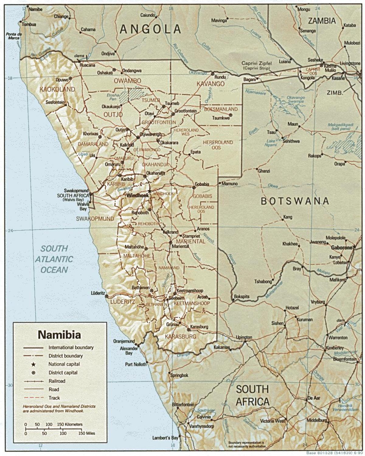 Map of Namibia farm