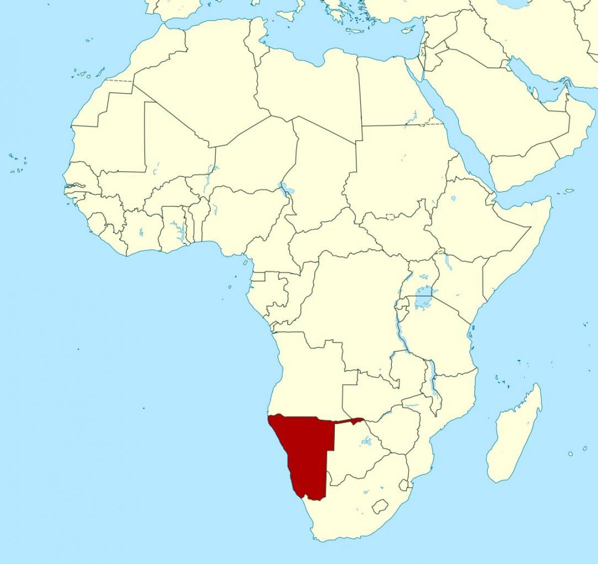 Map of Namibia africa