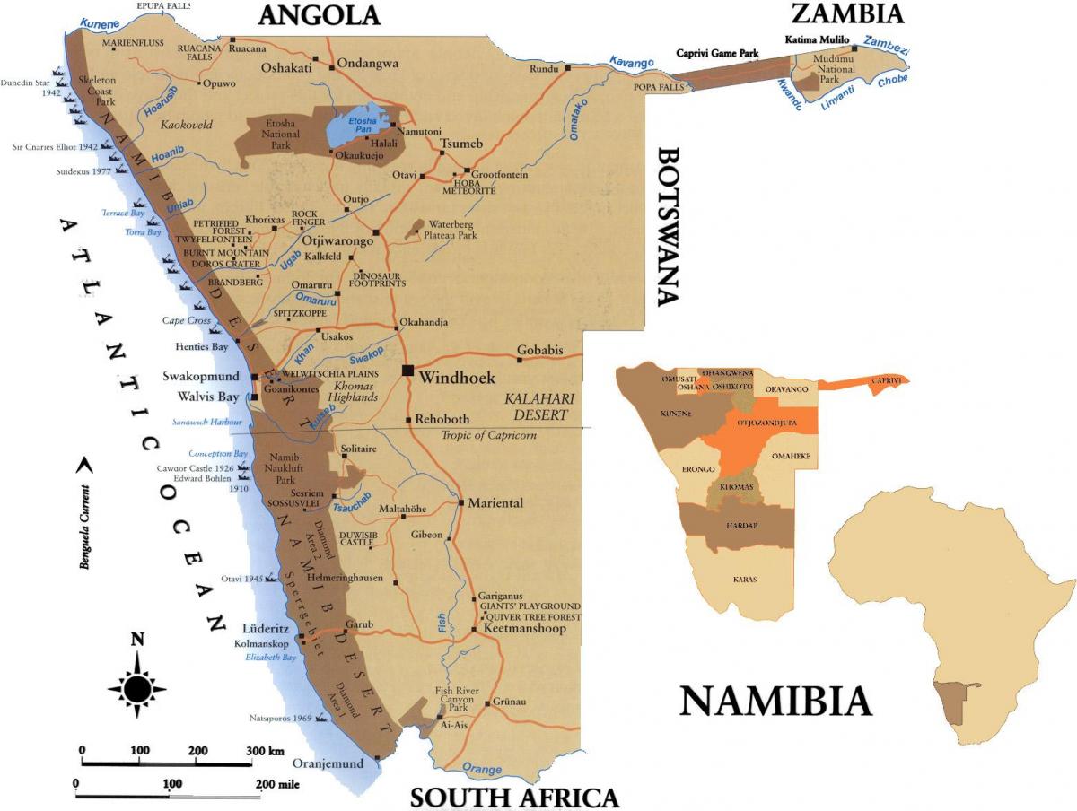 Map of skillsmap Namibia