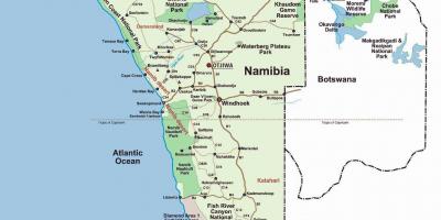 Skeleton coast Namibia map