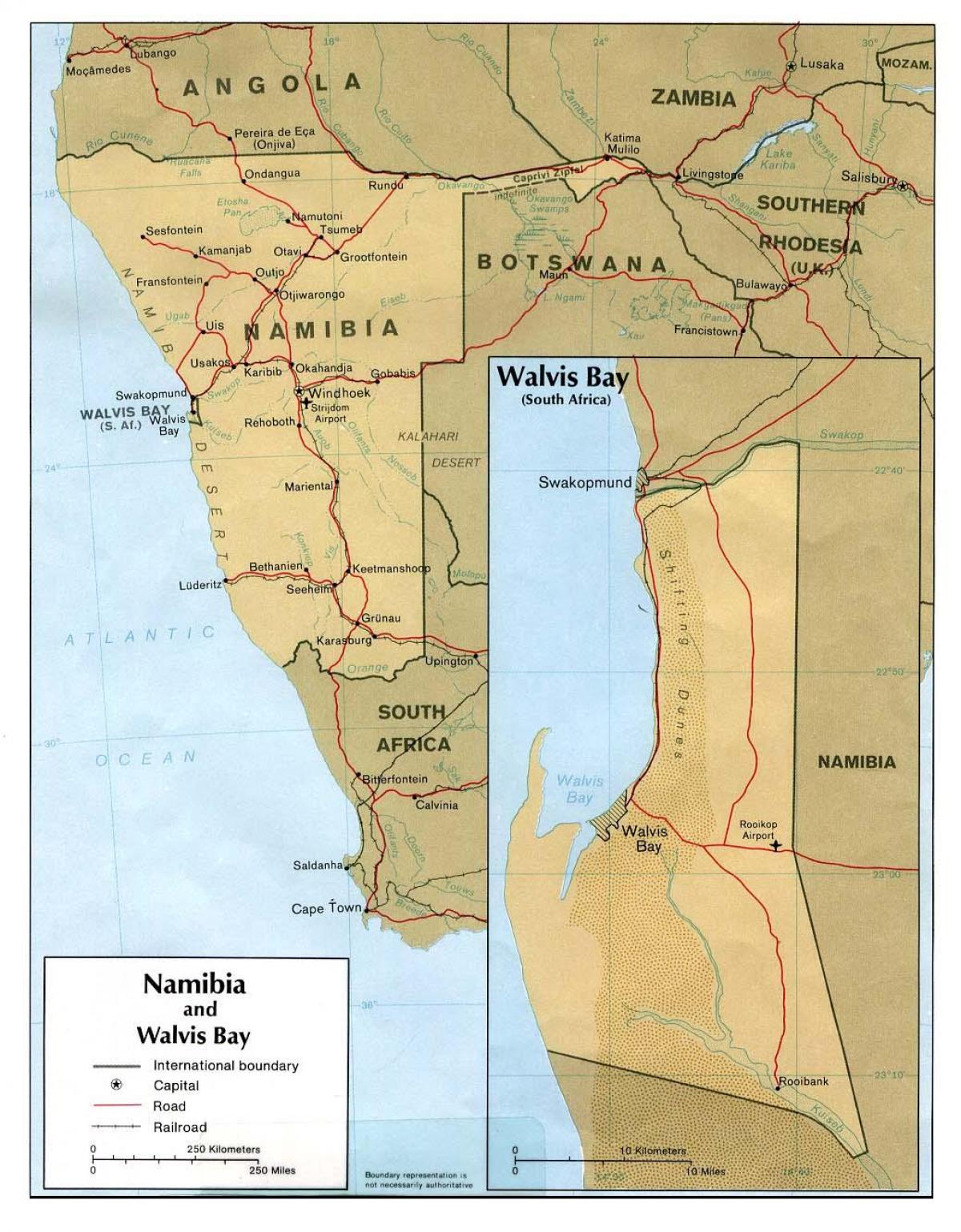 Walvis Bay Namibia Map Walvis Bay Namibia Map - Map Of Walvis Bay Namibia (Southern Africa -  Africa)